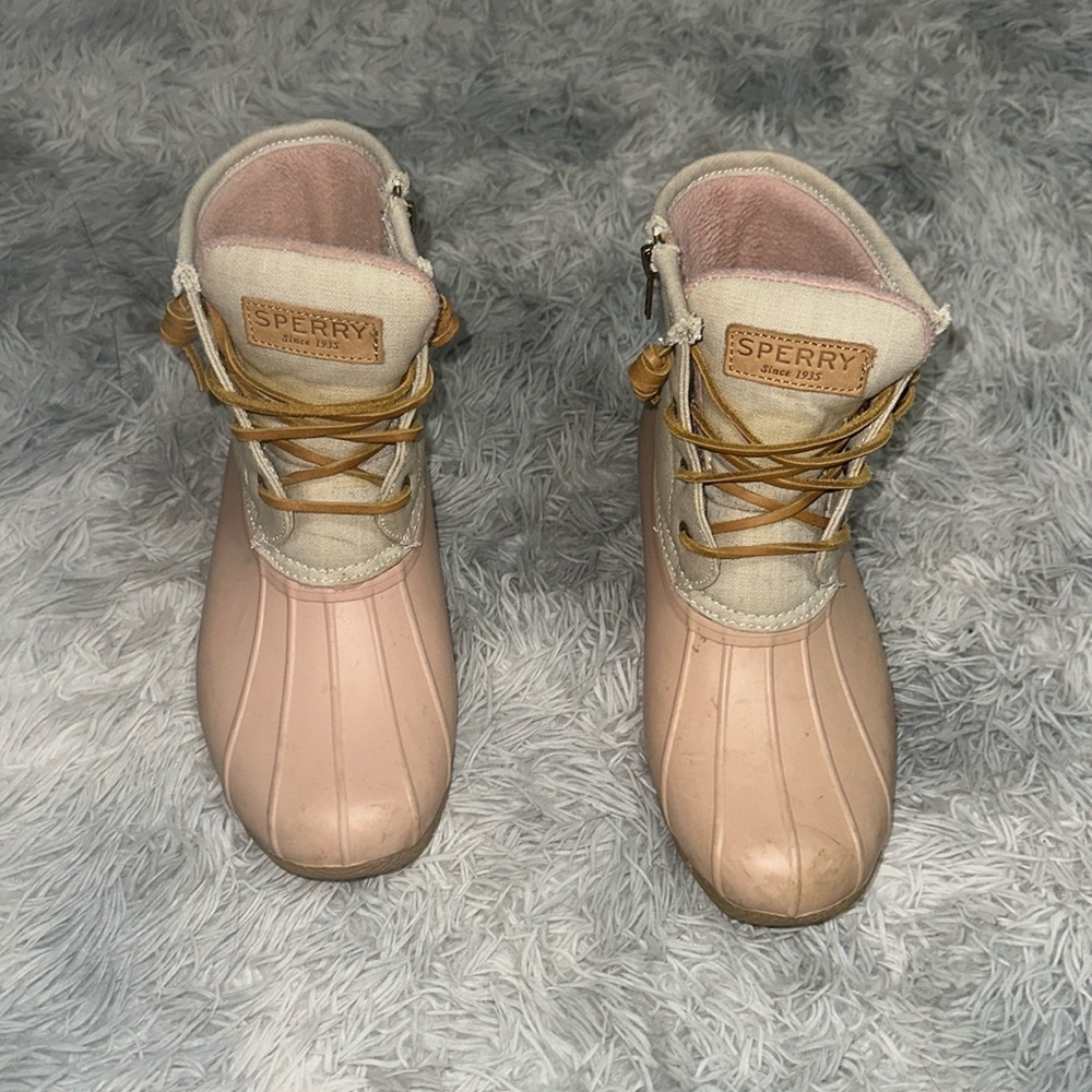 Pink Sperry Duck Boots